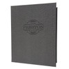 Preston Two View Menu Cover 8.5x11 in Steel with burnished artwork.