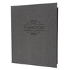 Preston Three View Menu Cover 8.5x11 in Steel with burnished artwork.