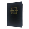 Prima Three Ring Binder 5.5 x 8.5 for paper only in ebony with satin gold foil stamp.