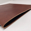 Side view of Genuine Leather Slab Elastic Menu Cover 8.5 x 11