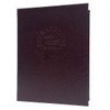 Carina Three Ring Binder 5.5 x 8.5 in burgundy with burnished logo.