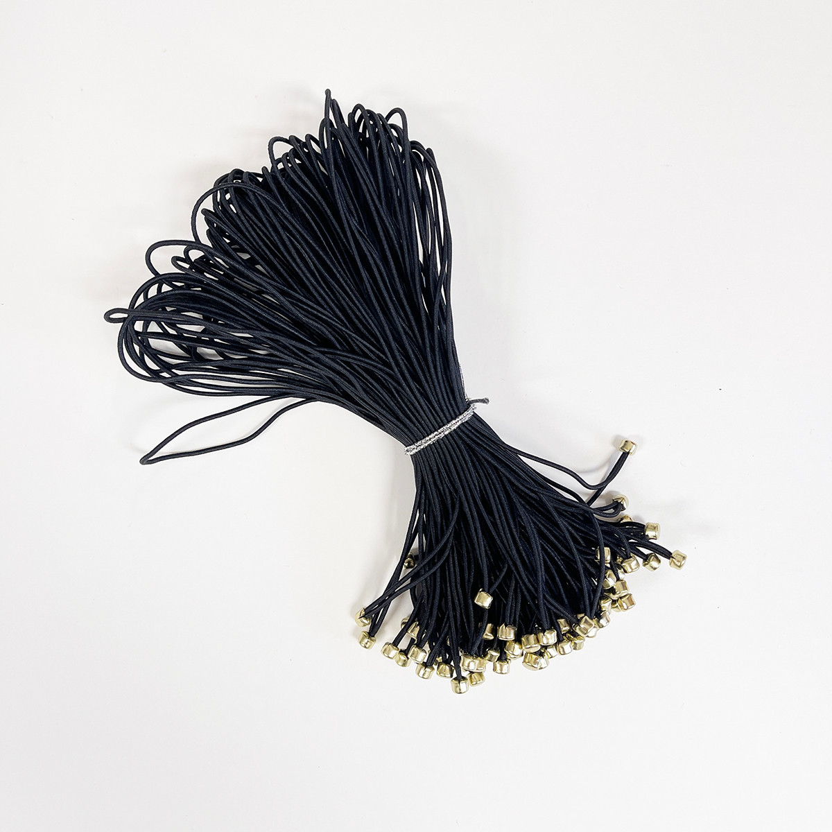 Elastic Menu Cord Black with Gold Ball 8