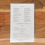 All Clear One Panel Two View Menu Covers In Stock