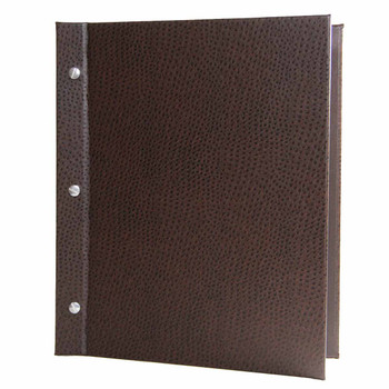 Ostrich Chicago Menu Board shown in dark brown with aluminum screws