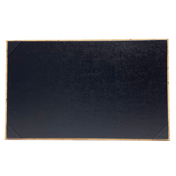 Interior view of Cork Look One View Menu Board 8.5x14 in Natural.