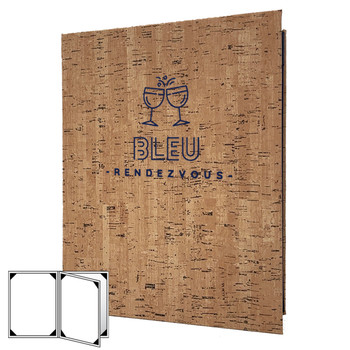 Cork Look Four View Menu Cover