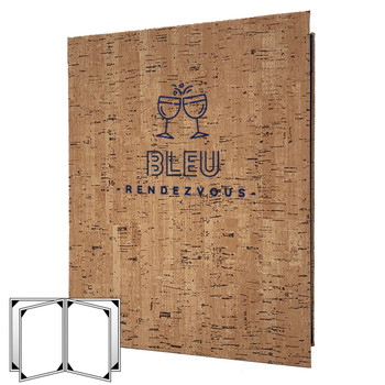 Cork Look Six View Menu Cover
