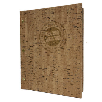 Cork Look Chicago Menu Board 8.5x11 in natural with burnished artwork for paper only.