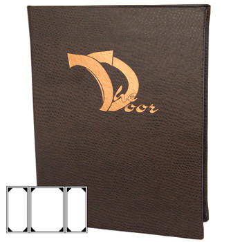 Ostrich Three View Gatefold Menu Cover