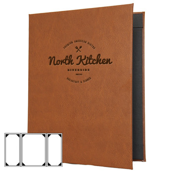 Bordeaux Three View Gatefold Menu Cover with Diagram