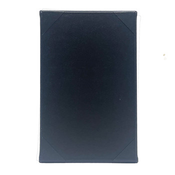 Insert side of Tavern One View Menu Board 5.5 x 8.5 with standard black leatherette.