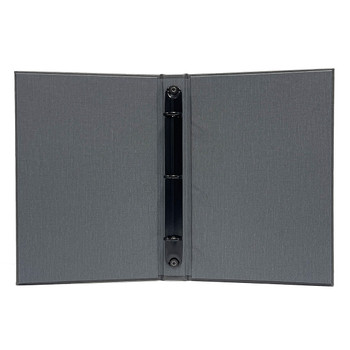Interior of Prima Three Ring Binder with Summit Linen Charcoal.