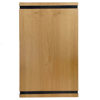 Back view of Solid Alder Wood Board with Bands 8.5x14.