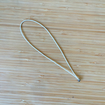 Elastic Menu Cord Black with Gold Ball 8 inch