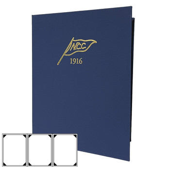 Linen Look Three View Menu Cover