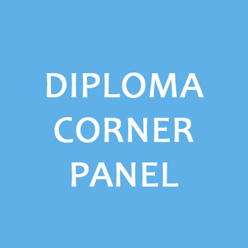 Add a Diploma Corner Panel to the inside front or inside back of your three ring binder, screw post menu cover or chicago menu board.