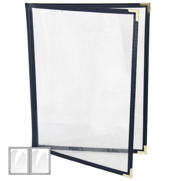 Sewn Menu Cover Two Panel Four View Leatherette Sewn Menu Cover Two Panel Four View Leatherette
