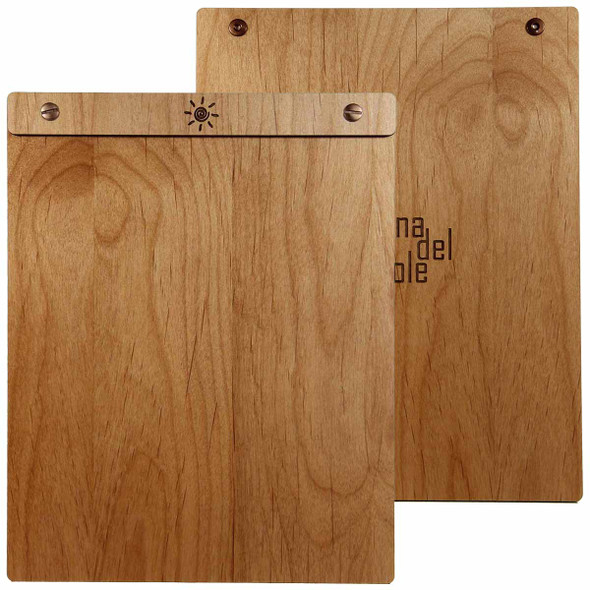 Alder Wood Menu Board with Screws - Front and Back