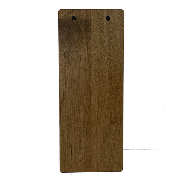 Stained Alder Dark Oak Rust Clip 425x11 with rust clip, back Stained Alder Dark Oak Rust Clip 425x11 with rust clip, back