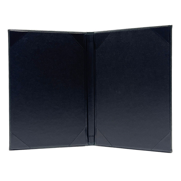 Interior of Carina Two View Menu Cover 5.5 x 8.5 in Hunter Green.