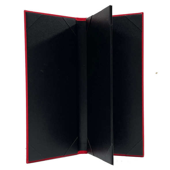 Linen Look Four View Menu Cover 4.25 x 11 interior.