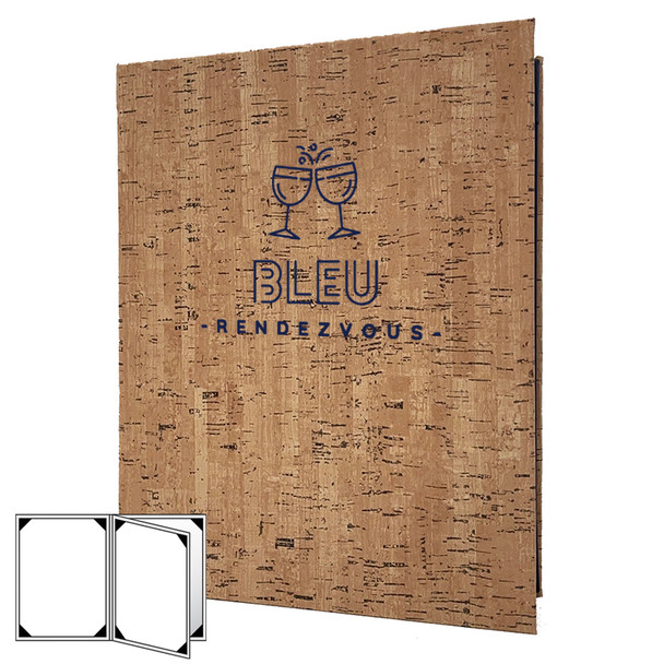 Cork Look Four View Menu Cover