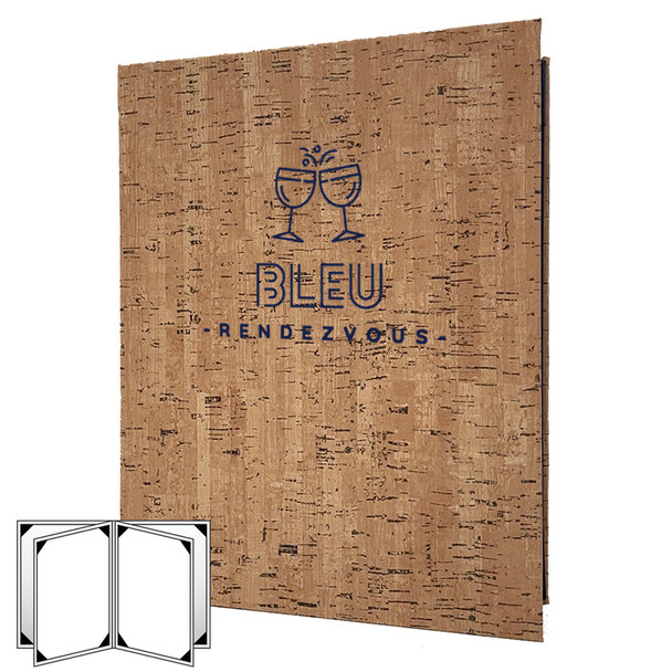 Cork Look Six View Menu Cover