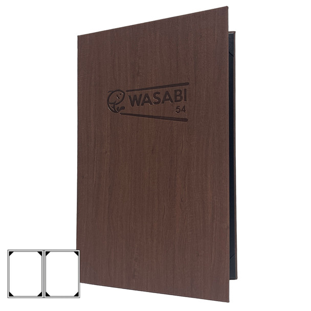 Wood Look Six View Menu Cover 8.5x14