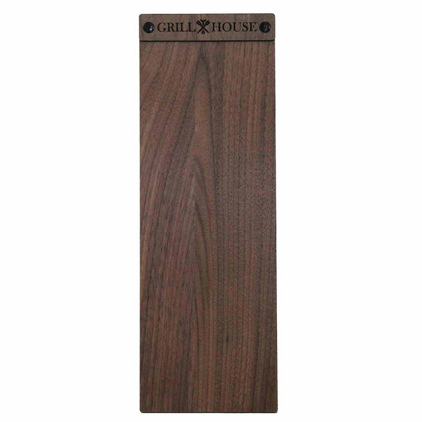 Solid walnut wood menu board with screws 4.25 x 14