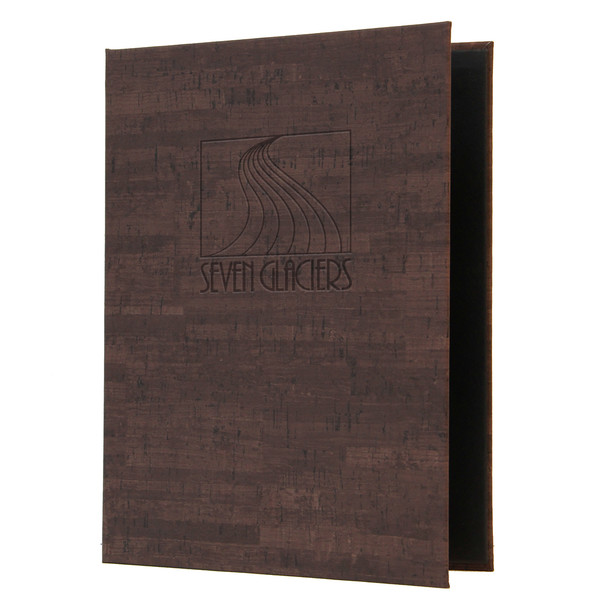 Cork Look Elastic Menu Cover