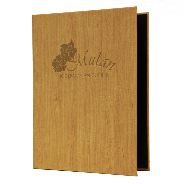 Wood Look Elastic Menu Cover