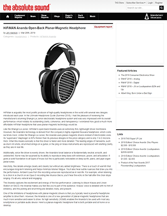 HiFiMan - ANANDA NANO  Planar Magnetic Headphones • Magna Hifi