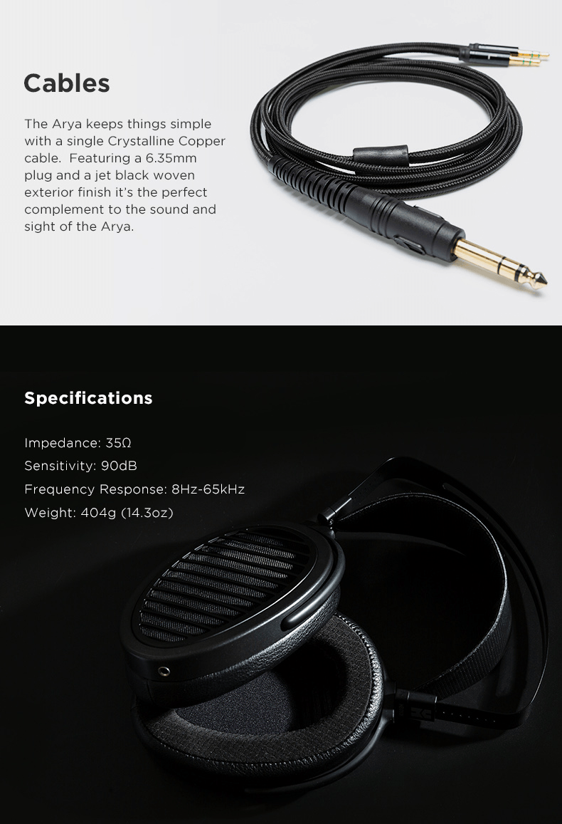 Hifiman Arya features and specifications continued