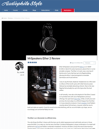 Audiophile Style Review