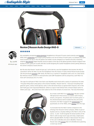 Audiophile Style Review