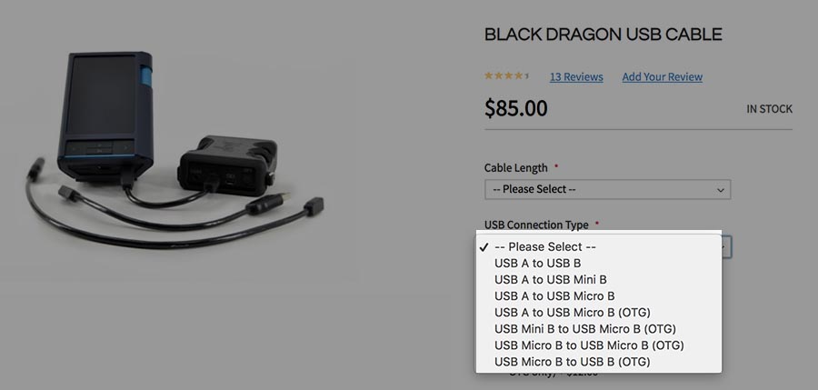 black dragon usb cables