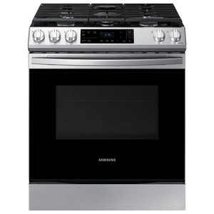 Samsung 30-in 5 burners 6.0-cu ft Slide-In Natural Gas Range Samsung 30-in 5 burners 6.0-cu ft Slide-In Natural Gas Range