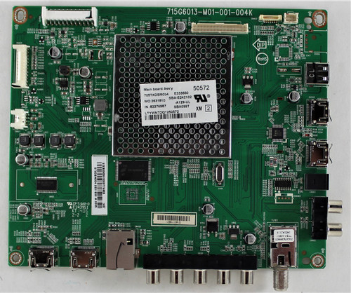 Vizio XDCB02K0610003 Main Board for E500i-A1 (LTYWNTDQ Serial)