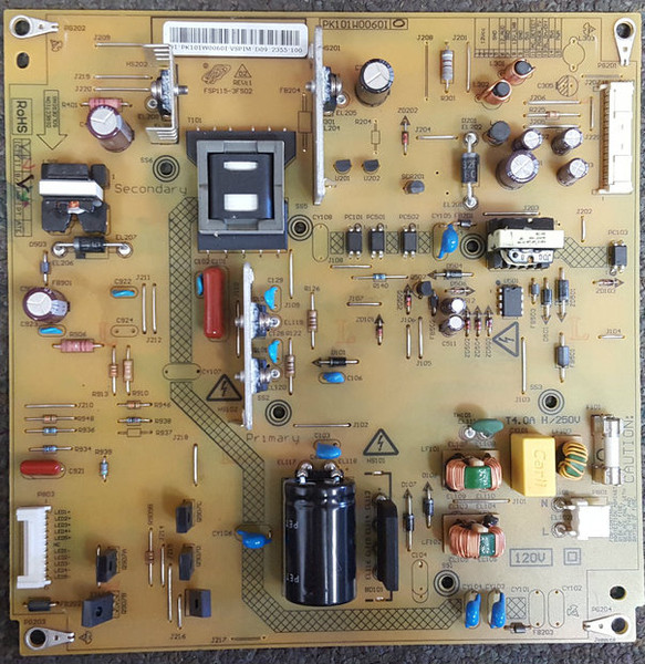 Toshiba PK101W0060I (FSP115-3FS02) Power Supply / LED Board for 39L1350U / 39L4300U