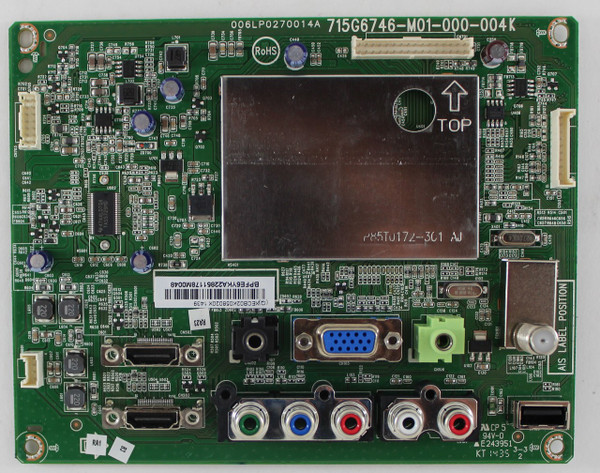 Vizio XECB02K058020X  (756XECB02K058) Main Board for E280-B1 (LTT3PRFQ)