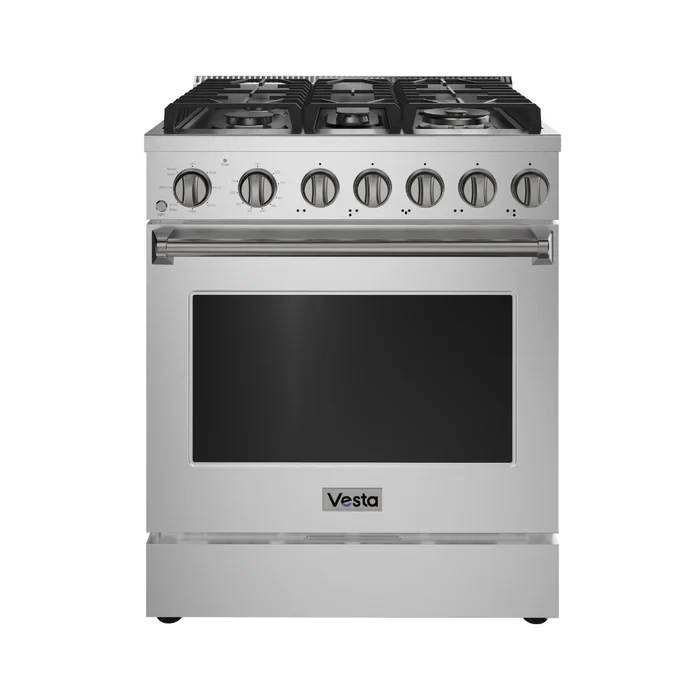 Vesta Oregon 30" Full Gas Range in Silver