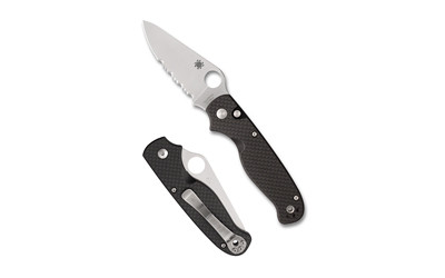 SPYDERCO BUTTONUP CF PS 3.27" BK/SLV