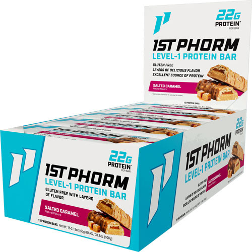 1ST Phorm PHORM LEVEL 1 BAR Salted Caramel 15 BARS