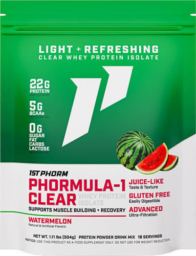 1ST Phorm PHORM Phormula 1 CLEAR Protein Powder Watermelon