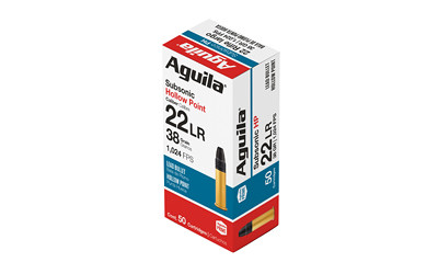 Aguila Ammunition 22LR SUB HV 38GR HP 50/1000