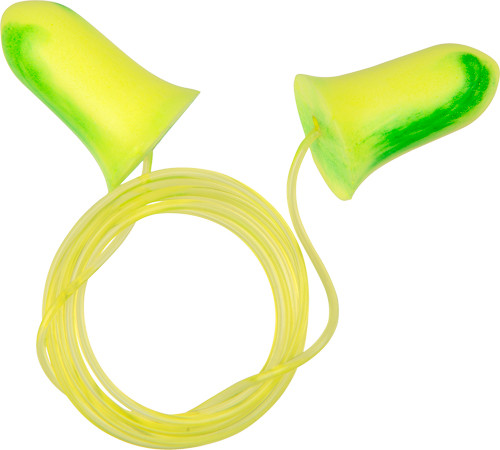 Allen Company ULTRX Tethered Tapered FOAM EAR PLUGS 5-PAIR Lime/yellow