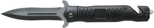 American Buffalo Knife & Tool ABKT BLACK Stiletto Assisted Opener 3.5" BLADE W/breaker