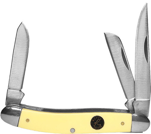 American Buffalo Knife & Tool ABKT ROPER PECOS Stockman 2.5" LINER LOCK CREAM Handles