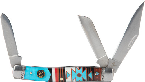 American Buffalo Knife & Tool ABKT ROPER Sunset Series #2 Western Stockman 3-BLADE