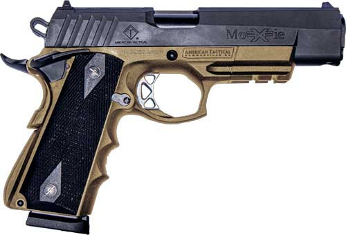 Ati HGA FXH-45 Hybrid 45ACP 5" Fixed Sights 8RD Black/Flat Dark Earth MOXIE <